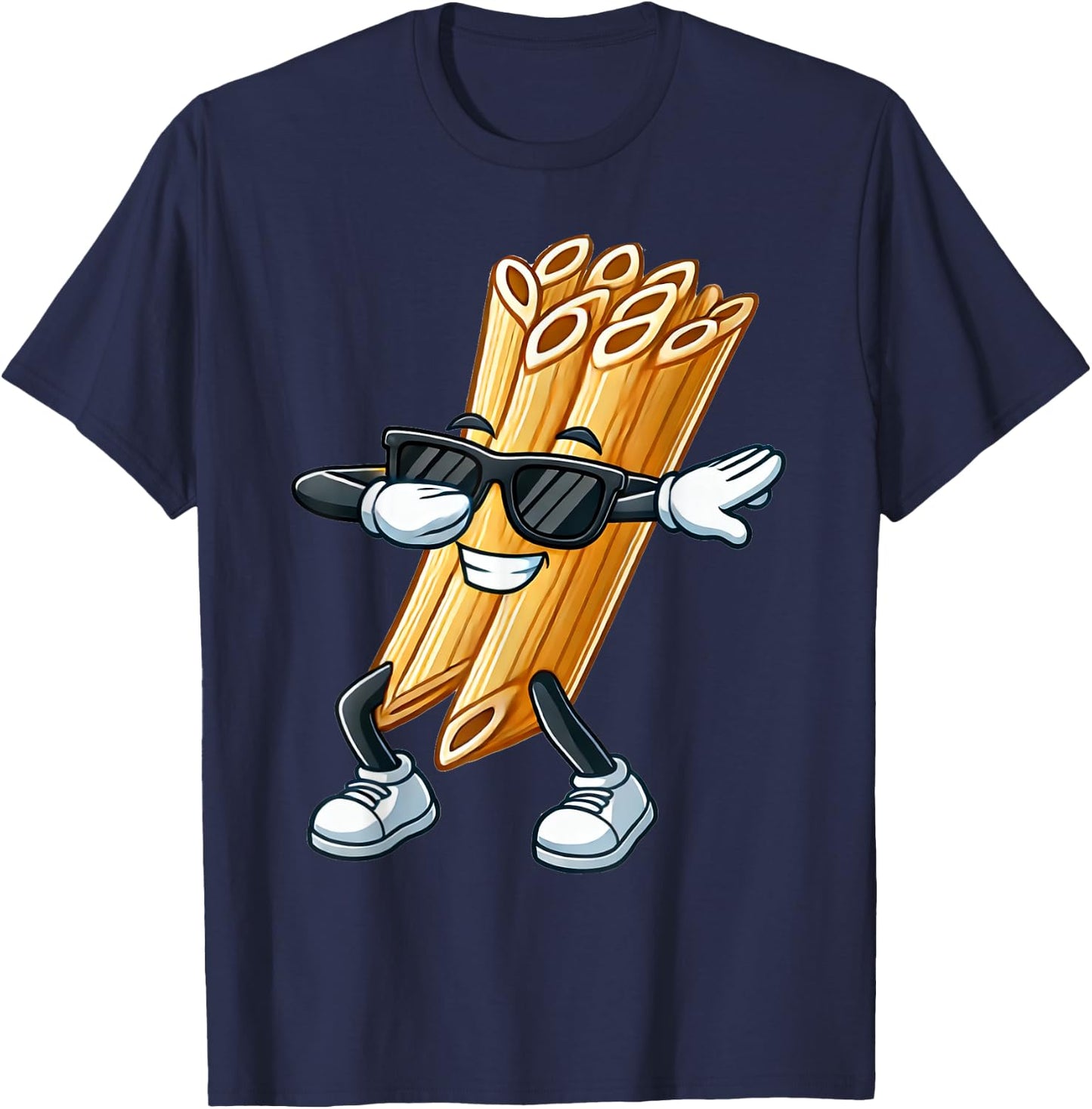 Penne Dabbing Funny Noodle Gift with Noodle Motif Penne T-Shirt - T-Shirt | Navy