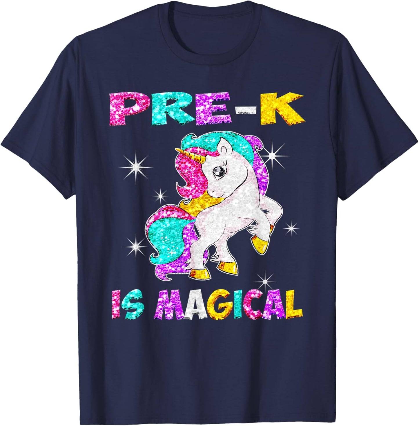 Pre-K is Magical Unicorn Back to School T-Shirt - T-Shirt | Navy