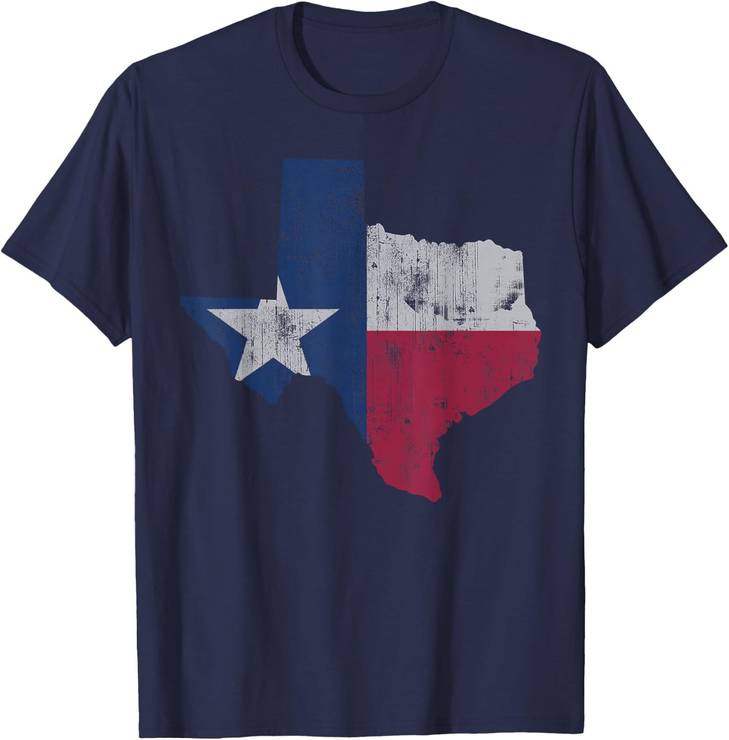 Retro Texas Flag Map Men Women Kids Youth Boys Girls Toddler Small T-Shirt - T-Shirt | Navy