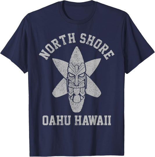 Oahu Hawaii North Shore Surf Beach Surf Surfer Gift T-Shirt - T-Shirt | Navy