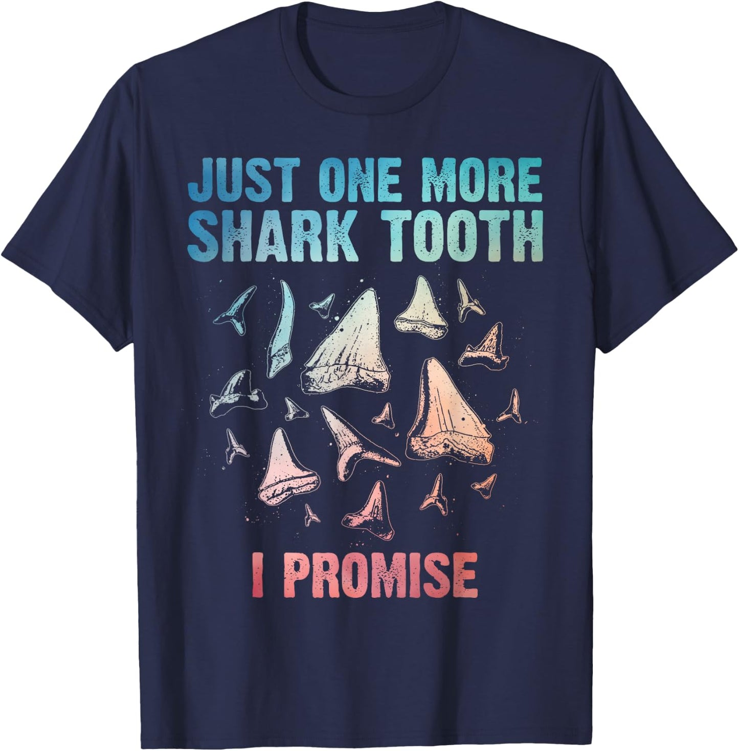 Cool Shark Teeth Art Women Megalodon Tooth Hunting T-Shirt - T-Shirt | Navy