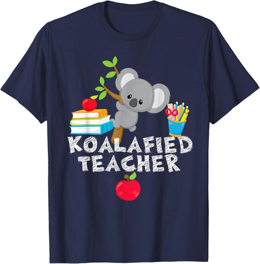 Koalafied Teacher Proud School Teacher Koala Cute T-Shirt - T-Shirt | Navy