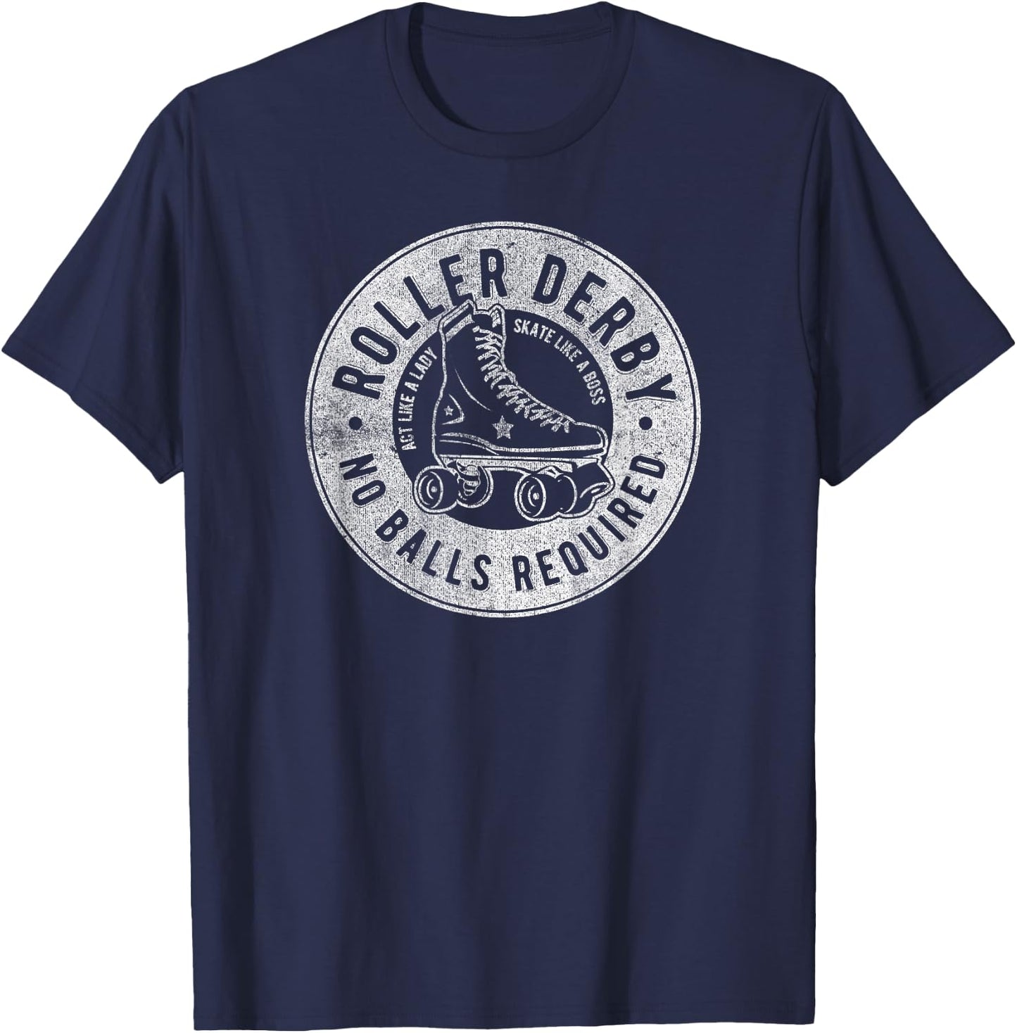Roller Derby No Balls Required T-Shirt - T-Shirt | Navy