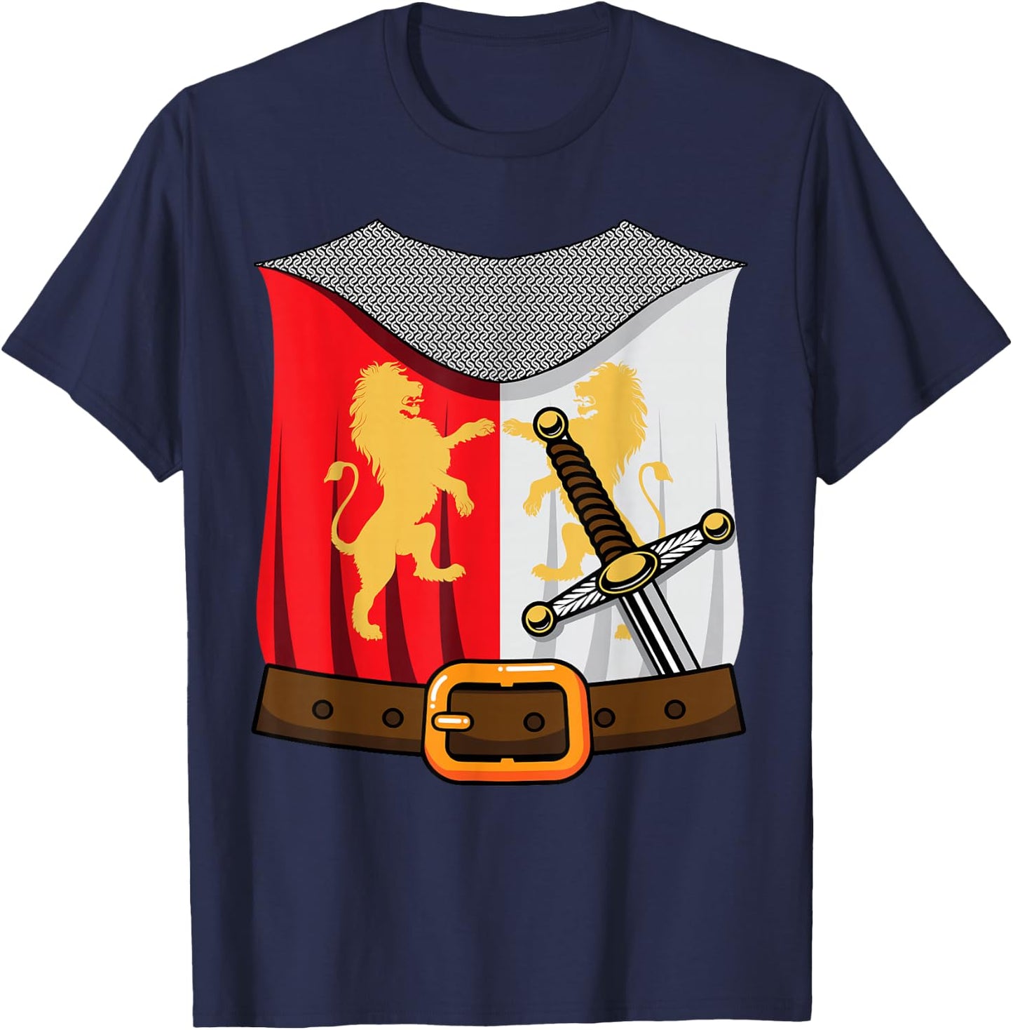 Medieval Knight Costume Funny Halloween Costume Shirt T-Shirt - T-Shirt | Navy
