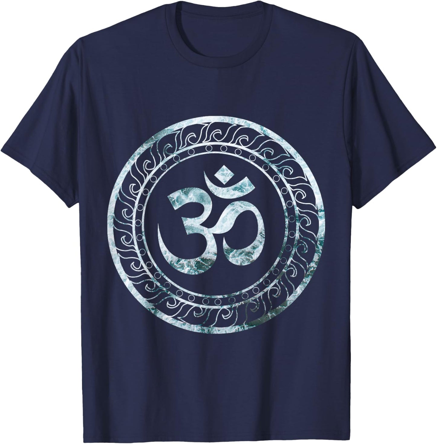 Om Ohm Aum Symbol Spiritual Yoga T-Shirt - T-Shirt | Navy