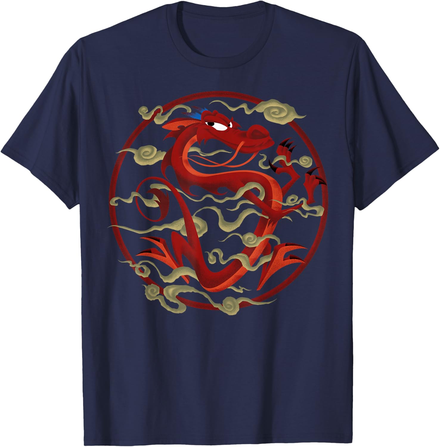 Disney Mulan Mushu Inner Circle Graphic T-Shirt - T-Shirt | Navy