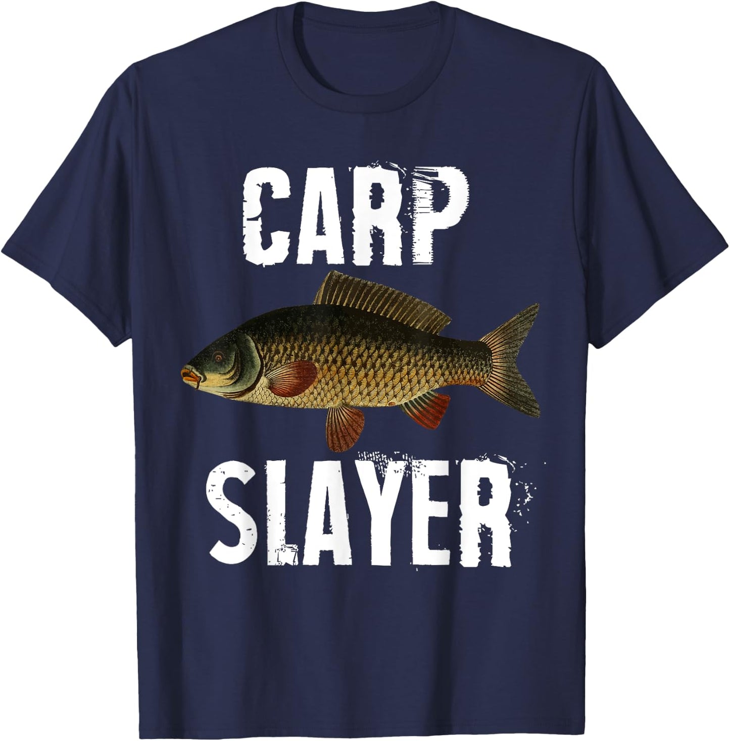 Carp Slayer Funny Fishing T-Shirt - T-Shirt | Navy