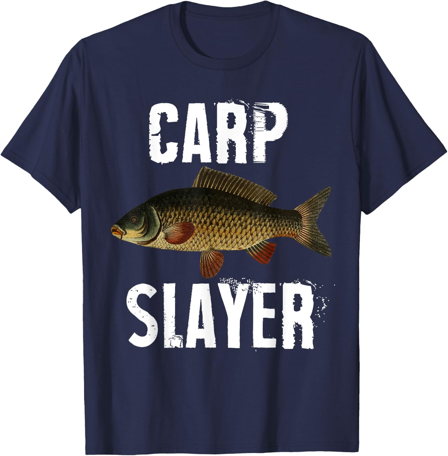 Carp Slayer Funny Fishing T-Shirt - T-Shirt | Navy
