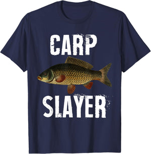 Carp Slayer Funny Fishing T-Shirt - T-Shirt | Navy