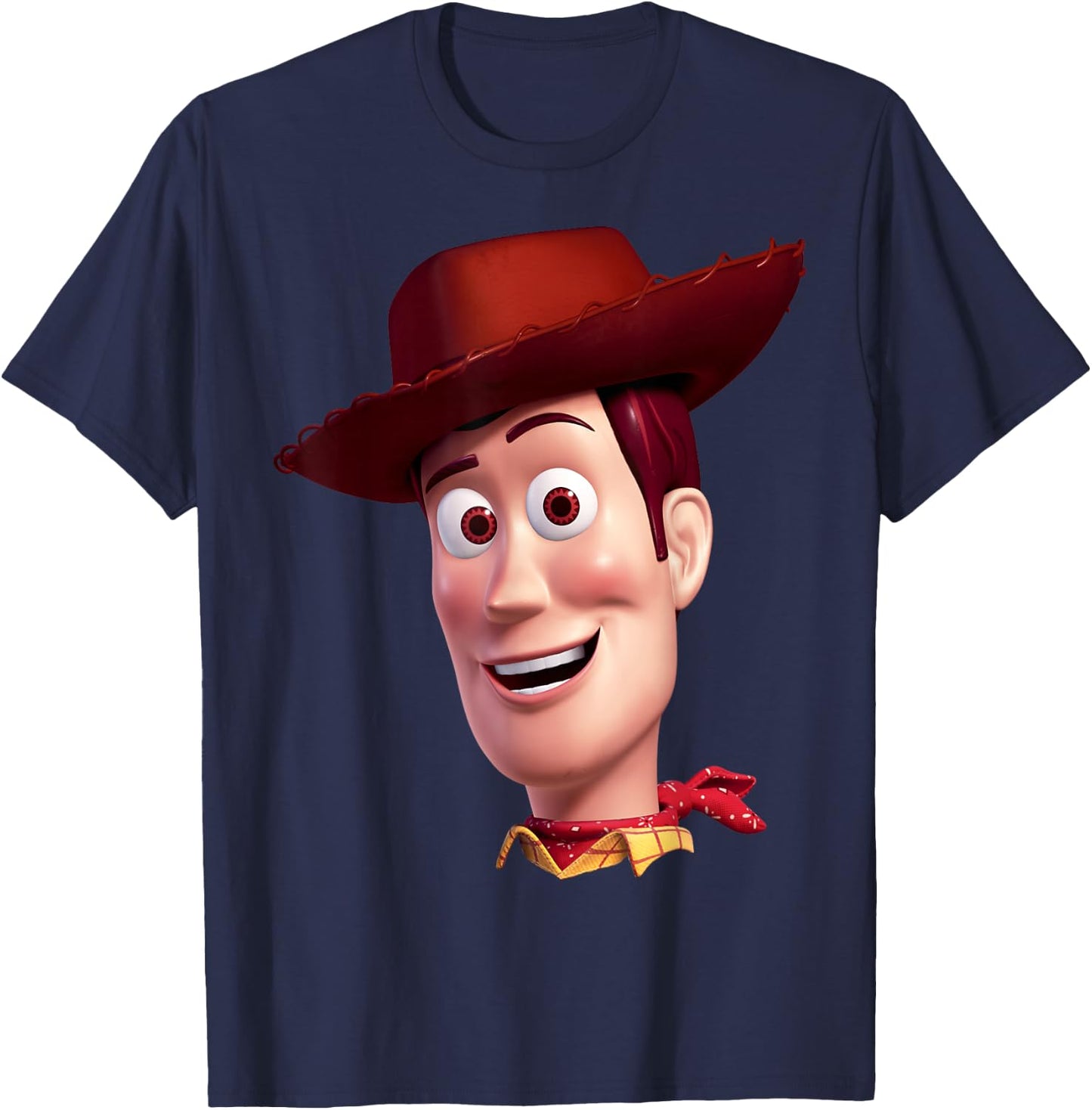 Disney Pixar Toy Story Woody Big Face T-Shirt - T-Shirt | Navy