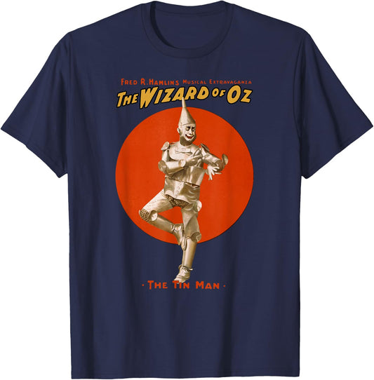 Classic Wizard of OZ Tinman Shirt-Vintage Oz Poster T-Shirt - T-Shirt | Navy