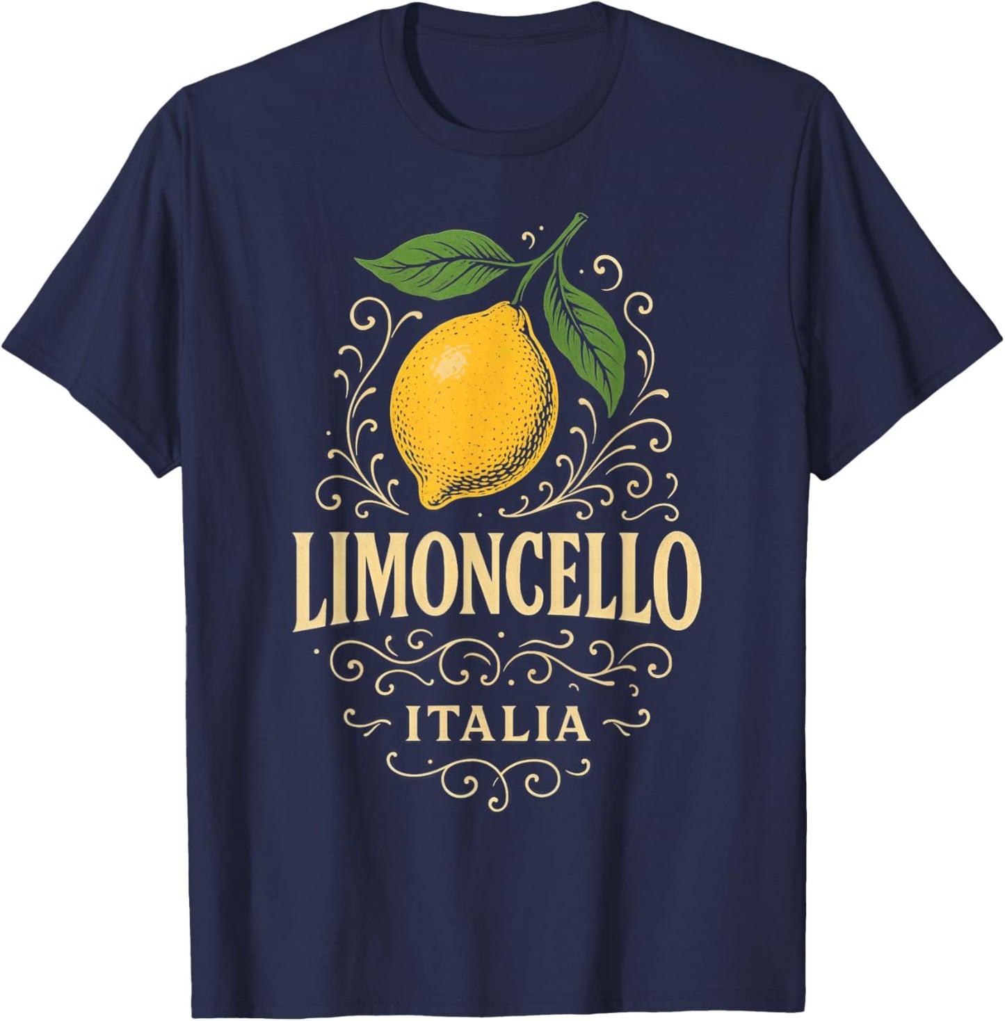 Limoncello Italy Lemon Drink Liquor Italian Gift Summer T-Shirt - T-Shirt | Navy