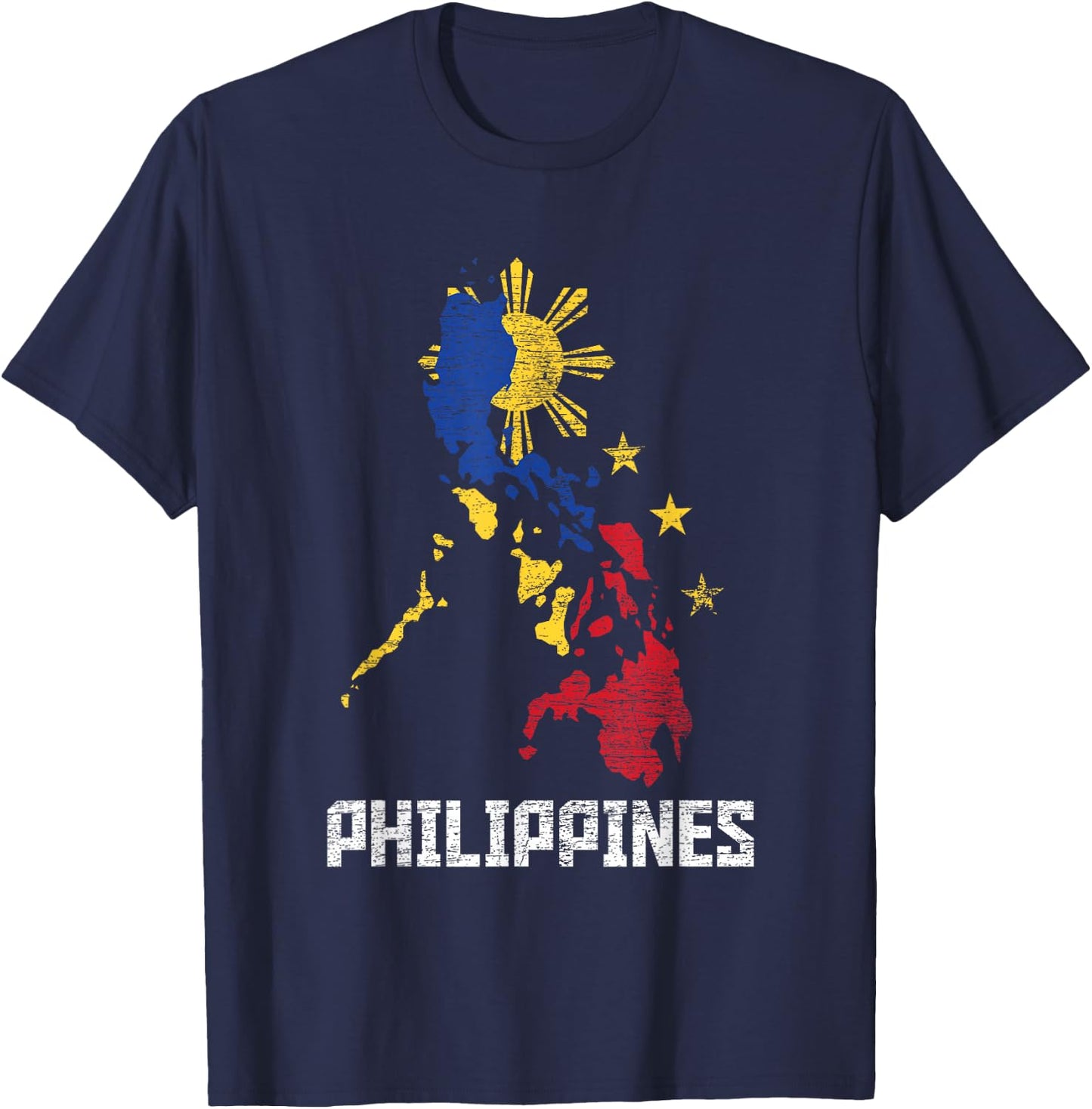 Philippine Flag Manila Philippines Filipino T-Shirt - T-Shirt | Navy
