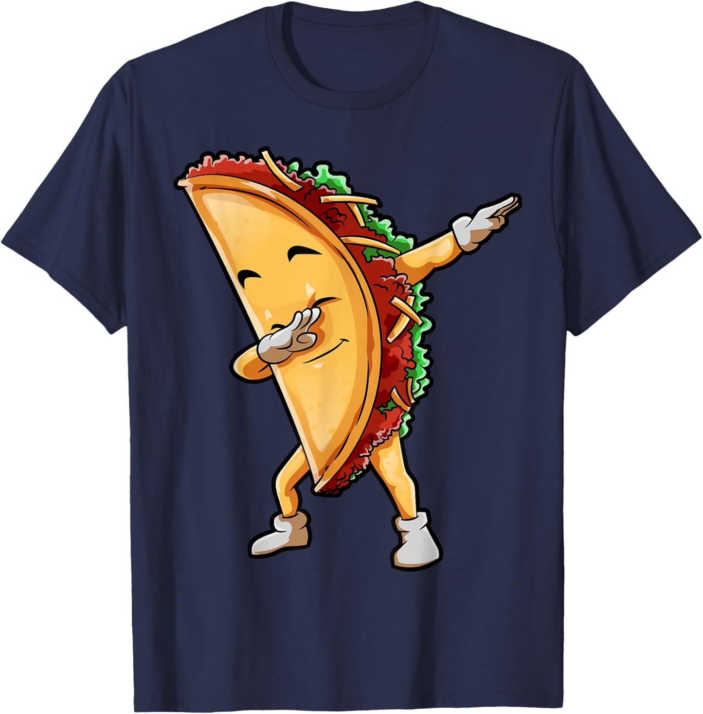 Dabbing Taco Cinco de Mayo Funny Kids Boys Mexican Food Dab T-Shirt - T-Shirt | Navy