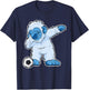 Soccer Dabbing Bigfoot Yeti Abominable Snowman T-Shirt - T-Shirt | Navy