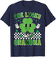 Retro Groovy One Lucky Grandma St Patrick's Day Women Mama T-Shirt - T-Shirt | Navy