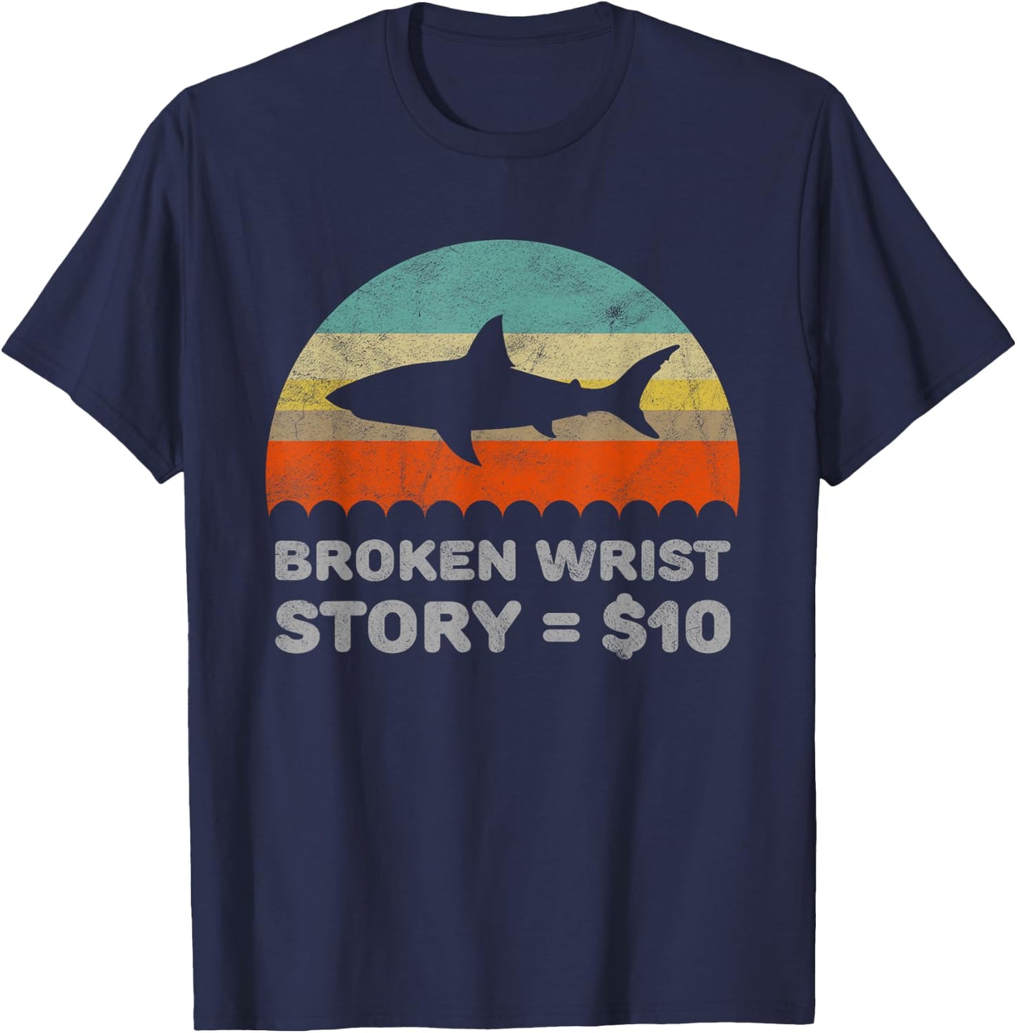 Funny Broken Wrist Story T-Shirt - T-Shirt | Navy