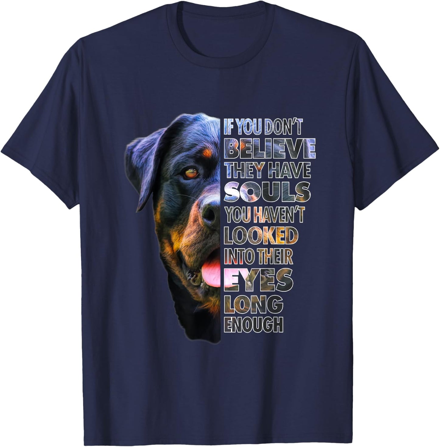 Rottweiler Soul I Love Rotties Dog Lover T-Shirt - T-Shirt | Navy