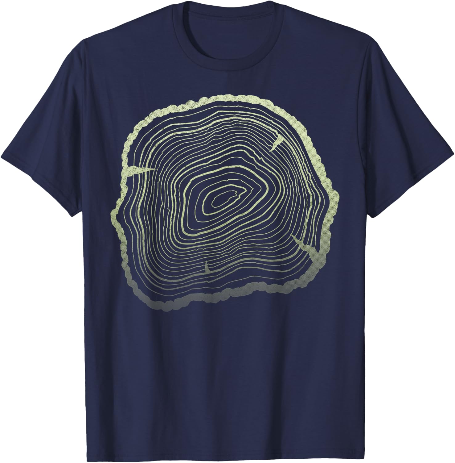 Tree Cross Section Rings Sketch T-Shirt - T-Shirt | Navy