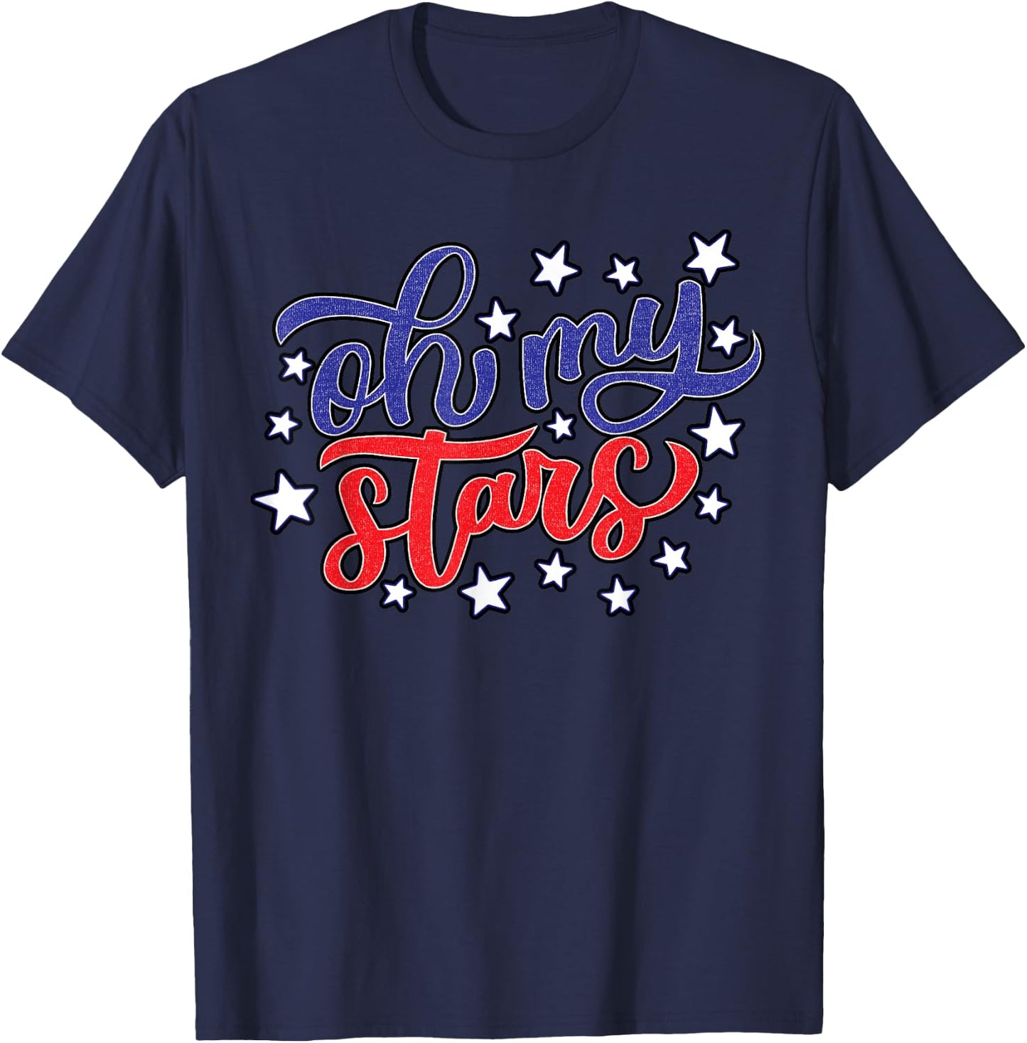 Southern Oh My Stars 4th of July Shirt Girls USA Patriotic T-Shirt - T-Shirt | Navy