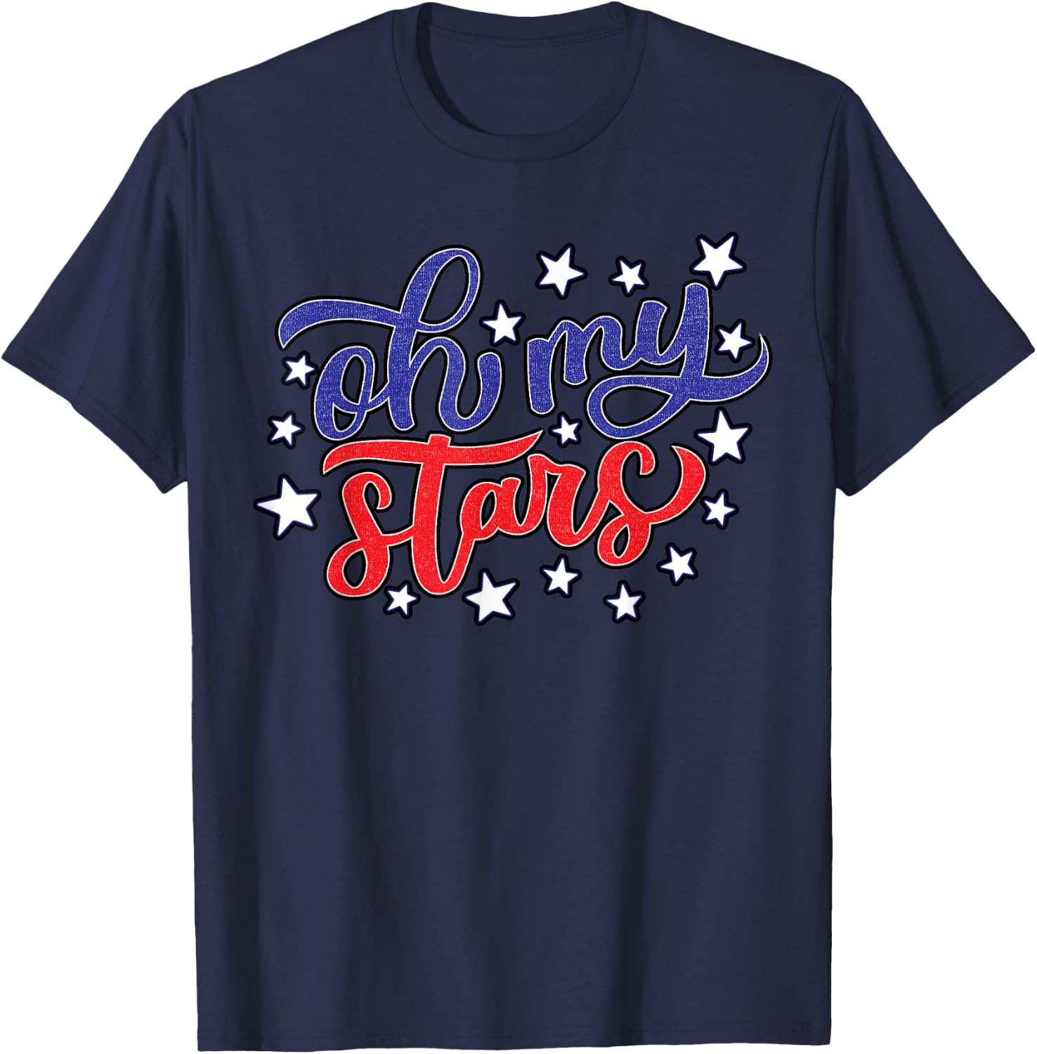 Southern Oh My Stars 4th of July Shirt Girls USA Patriotic T-Shirt - T-Shirt | Navy