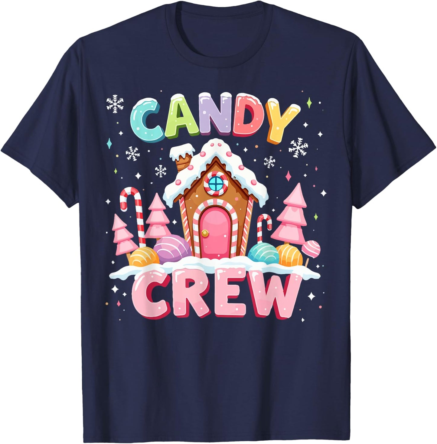 Candy Land Candy Crew Decorations Sweetie Candy Squad Xmas T-Shirt - T-Shirt | Navy