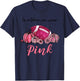 In October We Wear Pink Football Breast Cancer Awareness T-Shirt - T-Shirt | Navy