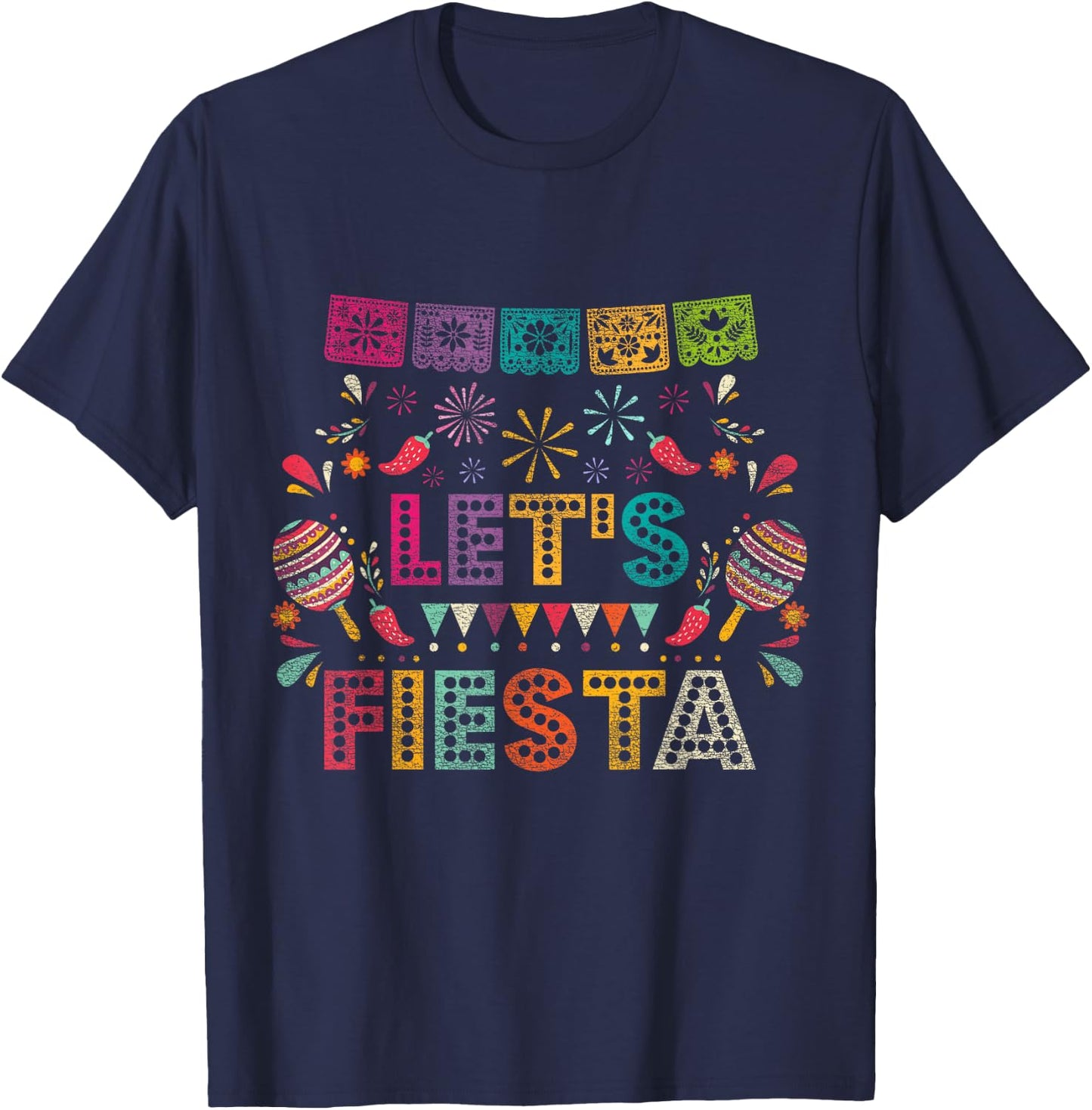 Lets Fiesta Mexico T-Shirt - T-Shirt | Navy