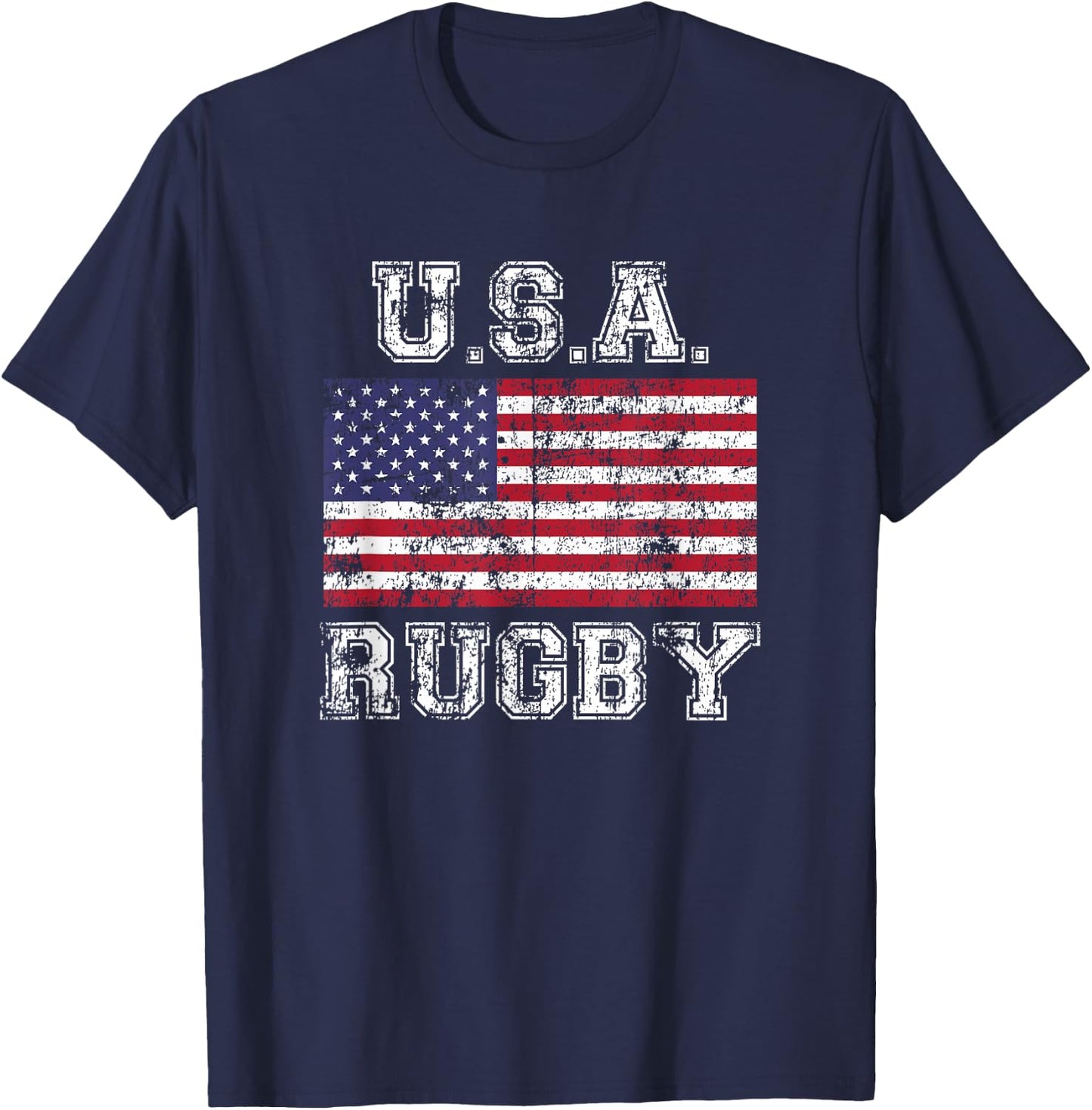 USA Rugby Shirt Women Kids American Flag Shirt T-Shirt - T-Shirt | Navy