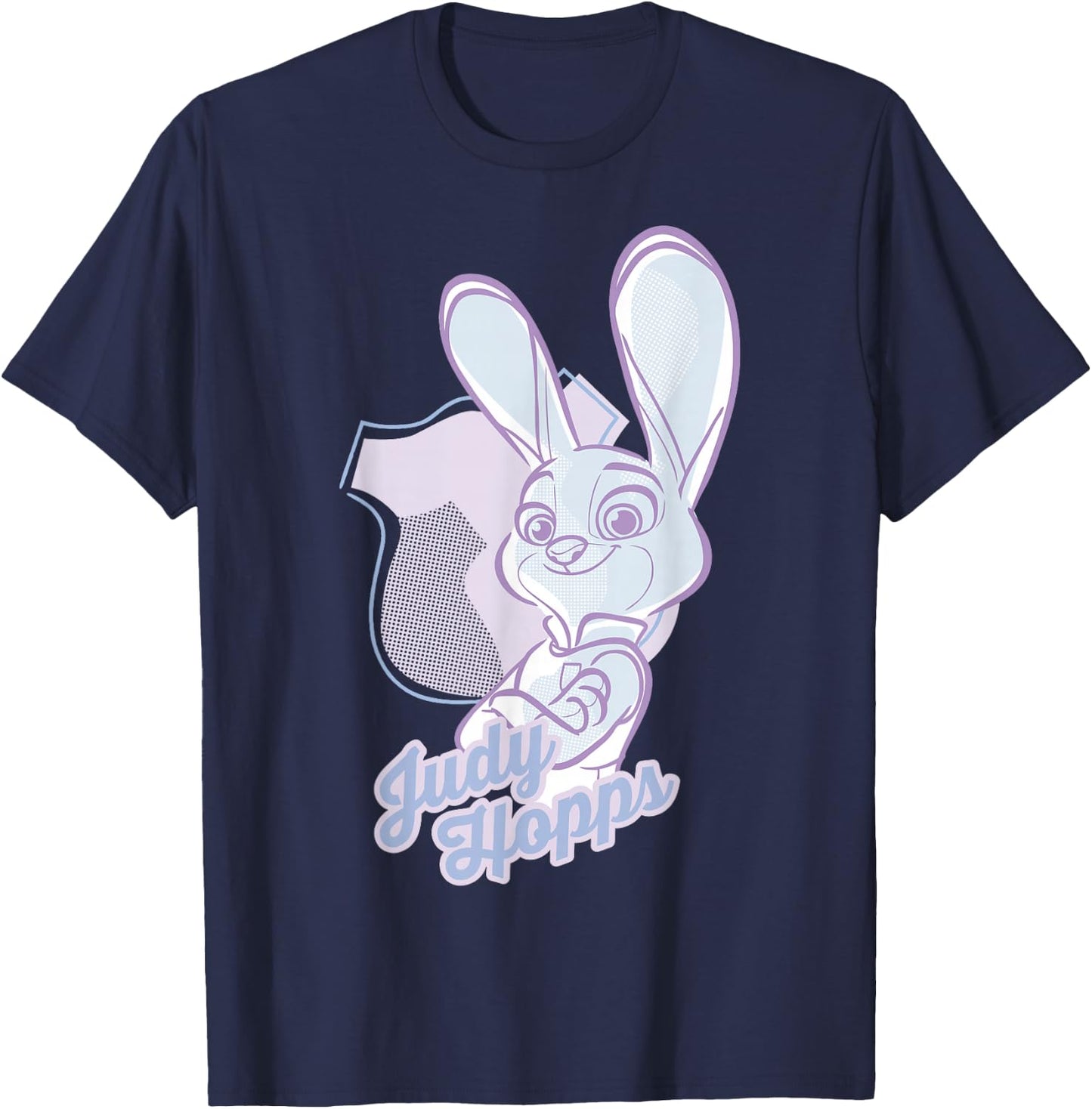 Disney Zootopia Juddy Hopps Pastel Line Pop Graphic T-Shirt - T-Shirt | Navy