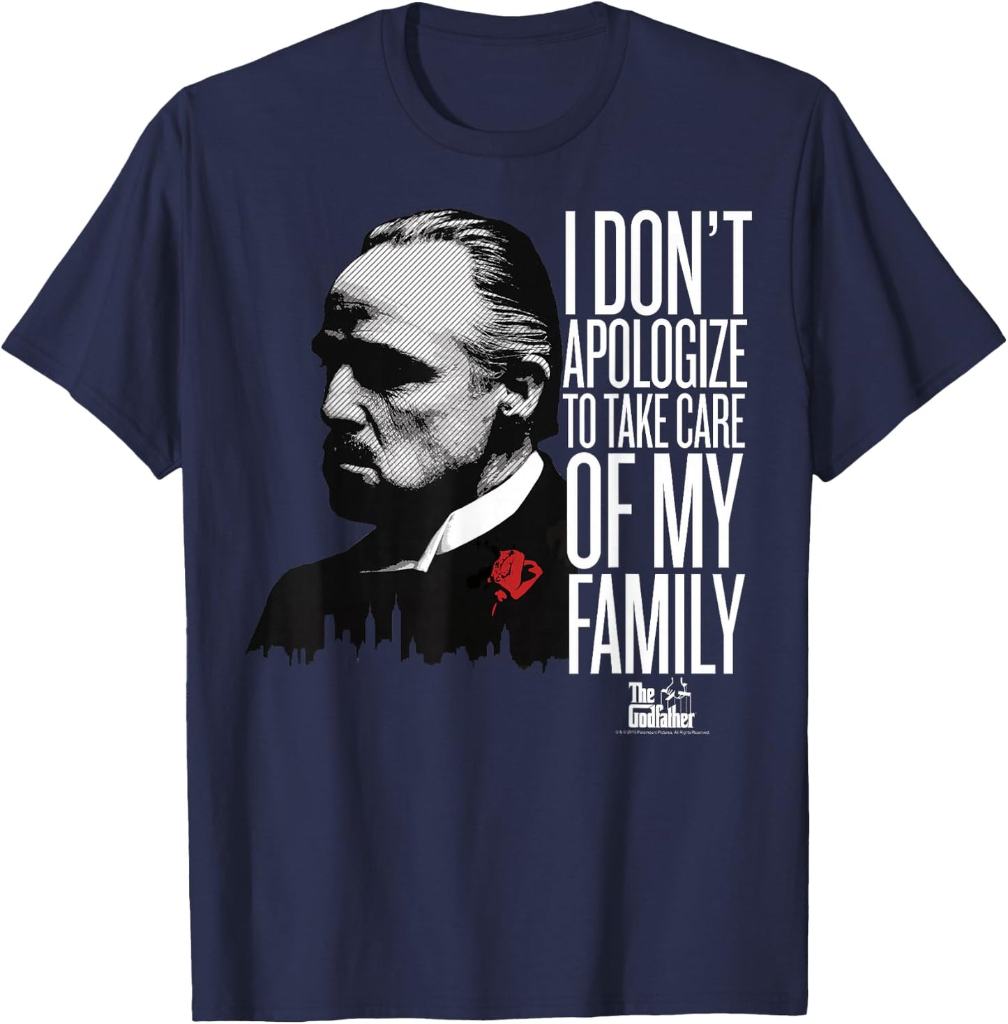 The Godfather I Don't Apologize to Take Care of My Family Small T-Shirt - T-Shirt | Navy