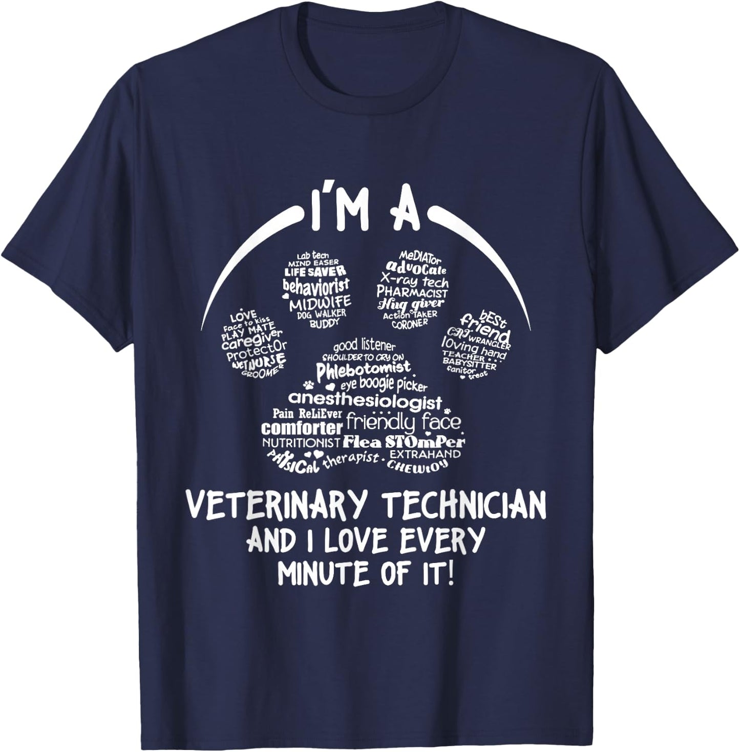 Veterinary Technician Appreciation Vet Tech T-Shirt - T-Shirt | Navy