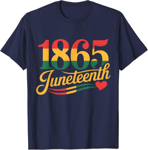 Juneteenth 1865 African American Black History Men Women Kid T-Shirt - T-Shirt | Navy