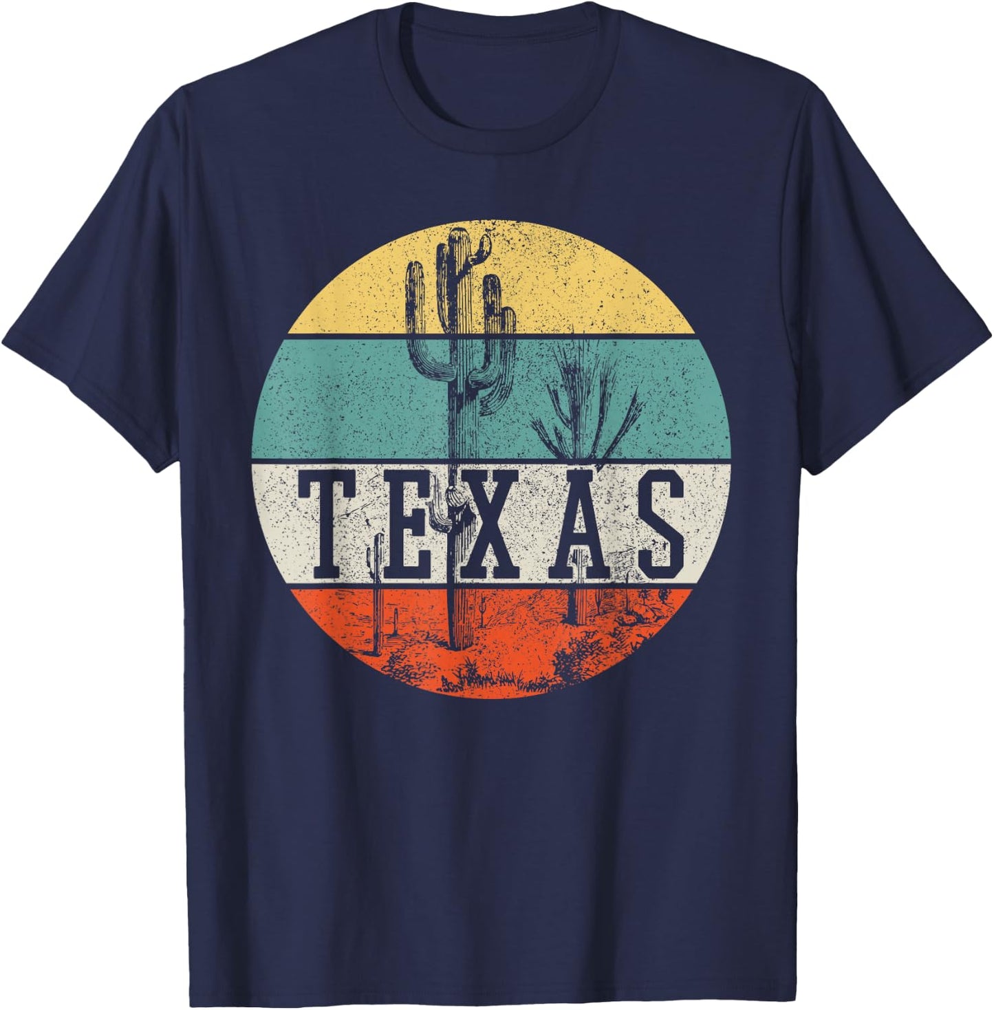 Texas State Country Retro Vintage T-Shirt - T-Shirt | Navy