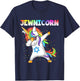 Hanukkah Dabbing Unicorn Jewnicorn Chanukah Jewish Xmas T-Shirt - T-Shirt | Navy