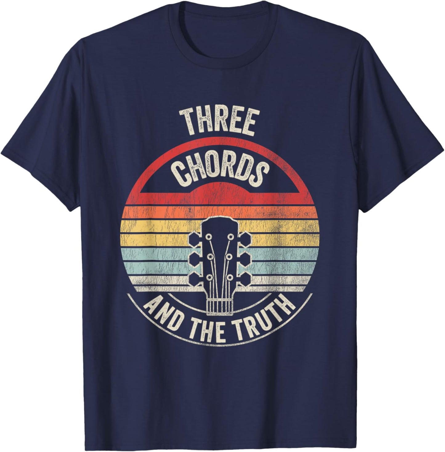 Three Chords And The Truth Guitar T-Shirt - T-Shirt | Navy