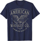 Handcrafted American Whiskey Eagle Vintage T-Shirt - T-Shirt | Navy