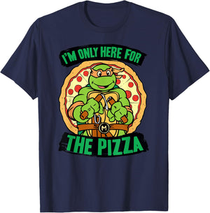 Teenage Mutant Ninja Turtles Here for Pizza T-Shirt - T-Shirt | Navy