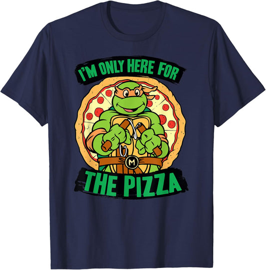 Teenage Mutant Ninja Turtles Here for Pizza T-Shirt - T-Shirt | Navy