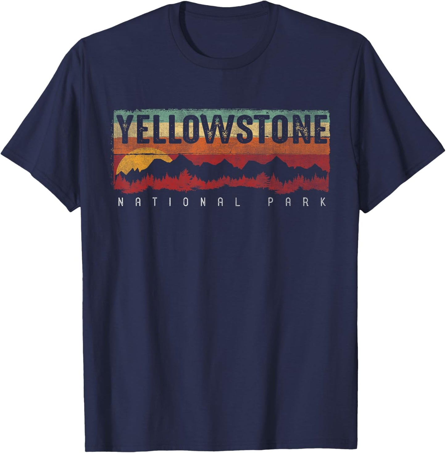 Vintage Yellowstone National Park T-Shirt - T-Shirt | Navy