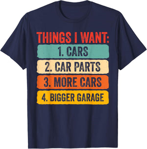 Mechanic Things i Want Funny Car Lovers T-Shirt - T-Shirt | Navy