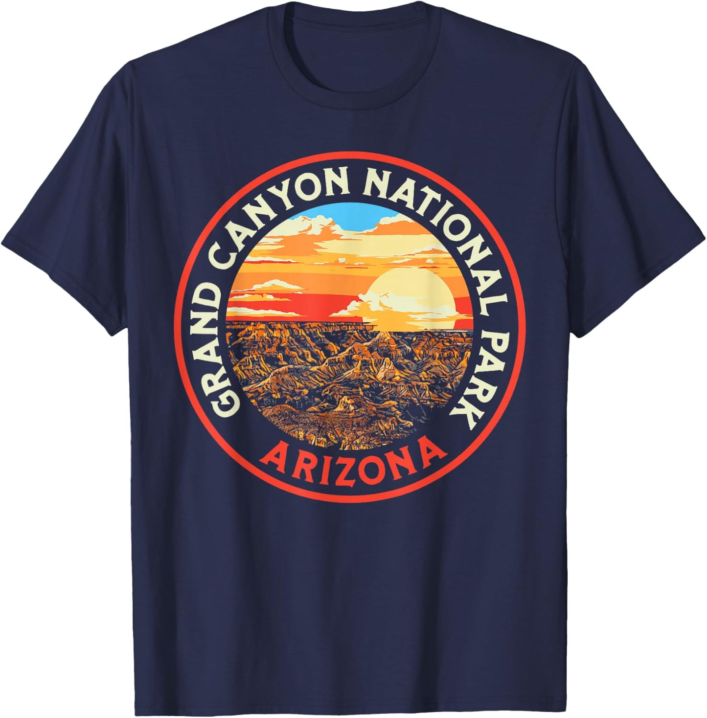 Vintage Grand Canyon National Park Retro 80s Graphic T-Shirt - T-Shirt | Navy
