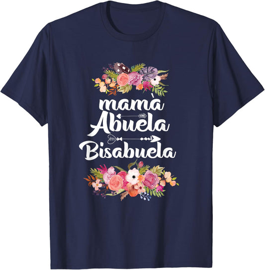 Funny Mama Abuela Bisabuela Spanish Mother's Day T-Shirt - T-Shirt | Navy