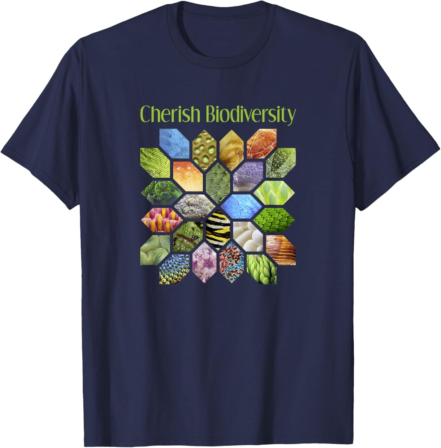 Cherish Biodiversity Science T-Shirt - T-Shirt | Navy