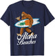 Bigfoot Aloha Beaches Hawaiian Pineapple Surf Vacation T-Shirt - T-Shirt | Navy