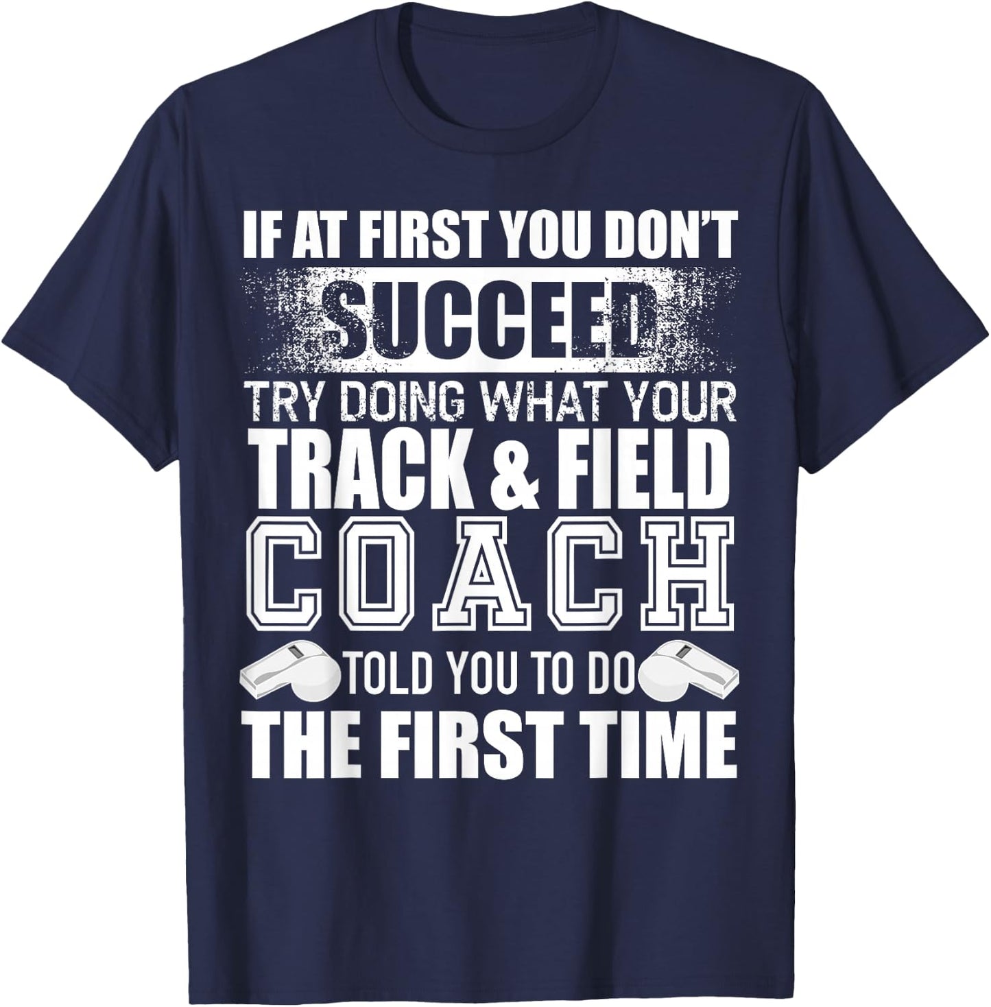 Funny Track & Field Coach Thank You Gift Coaches T-Shirt - T-Shirt | Navy