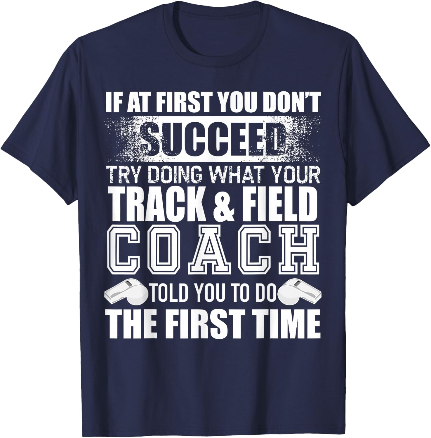Funny Track & Field Coach Thank You Gift Coaches T-Shirt - T-Shirt | Navy