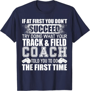 Funny Track & Field Coach Thank You Gift Coaches T-Shirt - T-Shirt | Navy