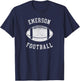 Emerson Football Distressed Vintage 80's Throwback Classic T-Shirt - T-Shirt | Navy