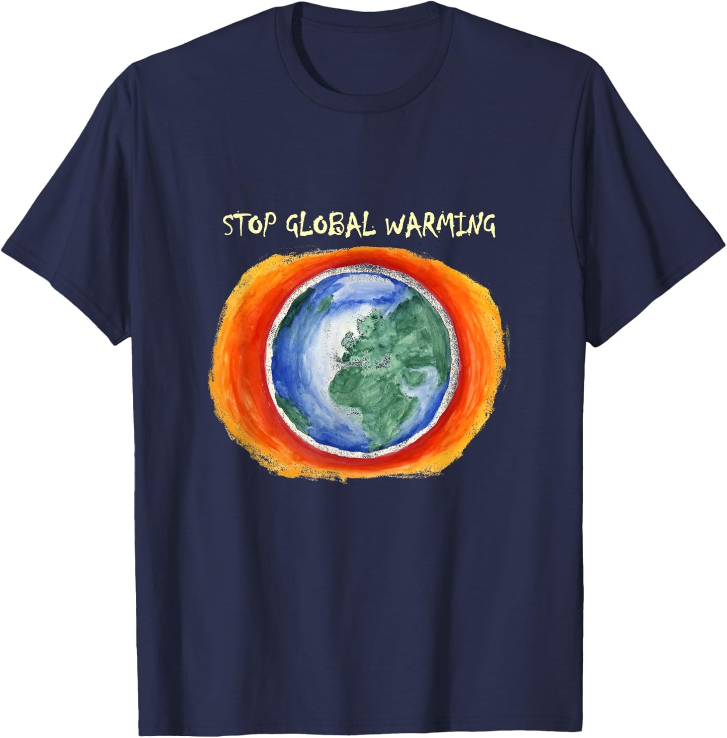 Stop Global Warming T-Shirt - T-Shirt | Navy
